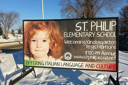Edmonton Portable School Sign